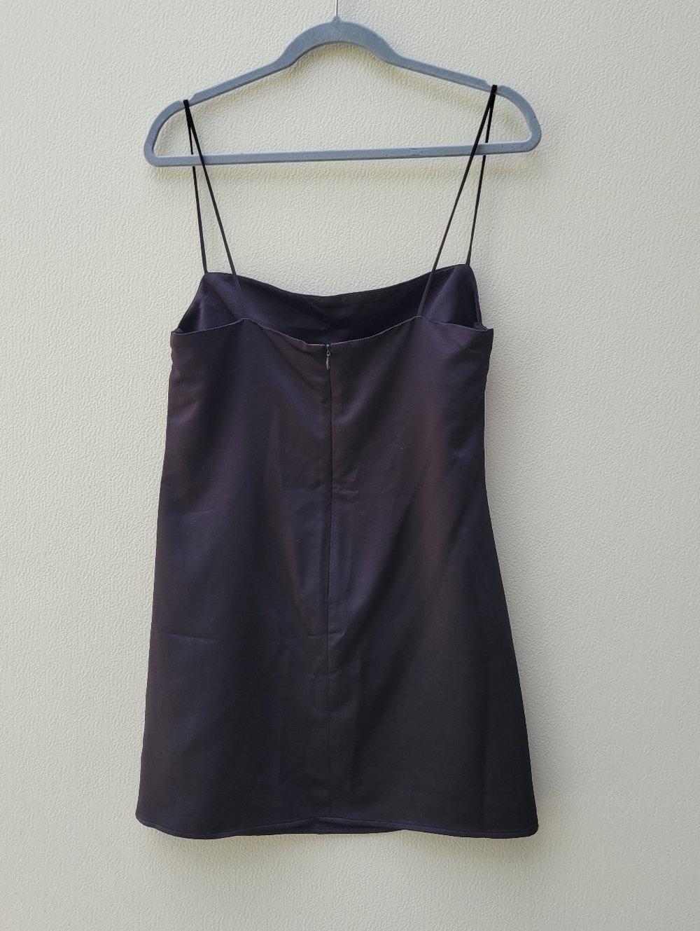Topshop Satin Slip Dress in Deep Purple Women Mini Size 8. - Picture 2 of 11